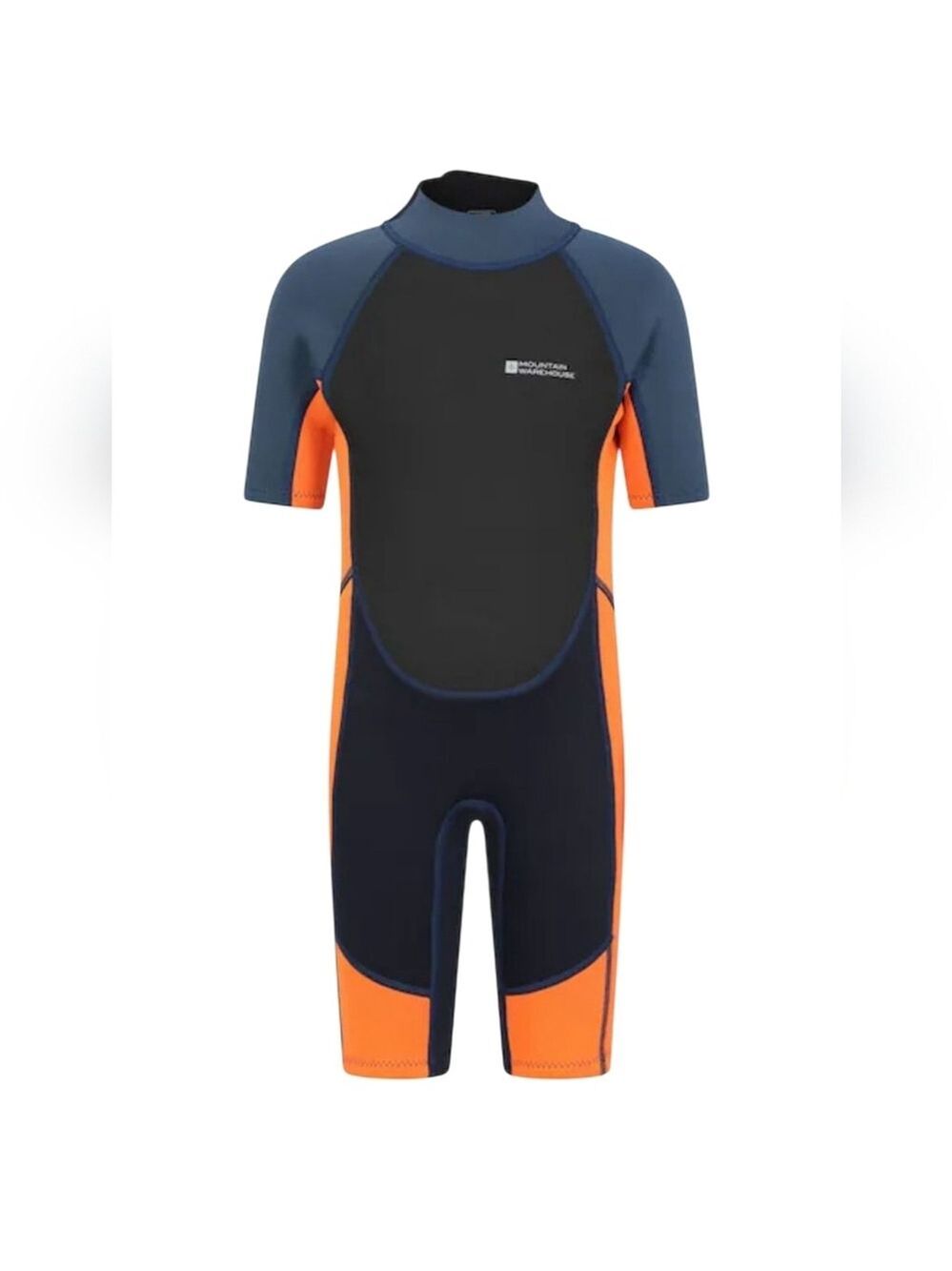 Kids Swim Wetsuit Black and Orange Size 5-6 Years